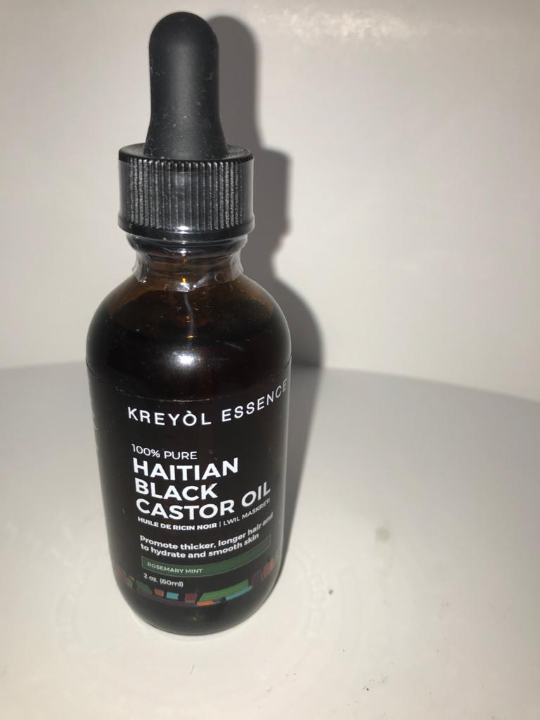 Kreyol Essence Castor Oil, Haitian Black, Rosemary Mint - 2 oz